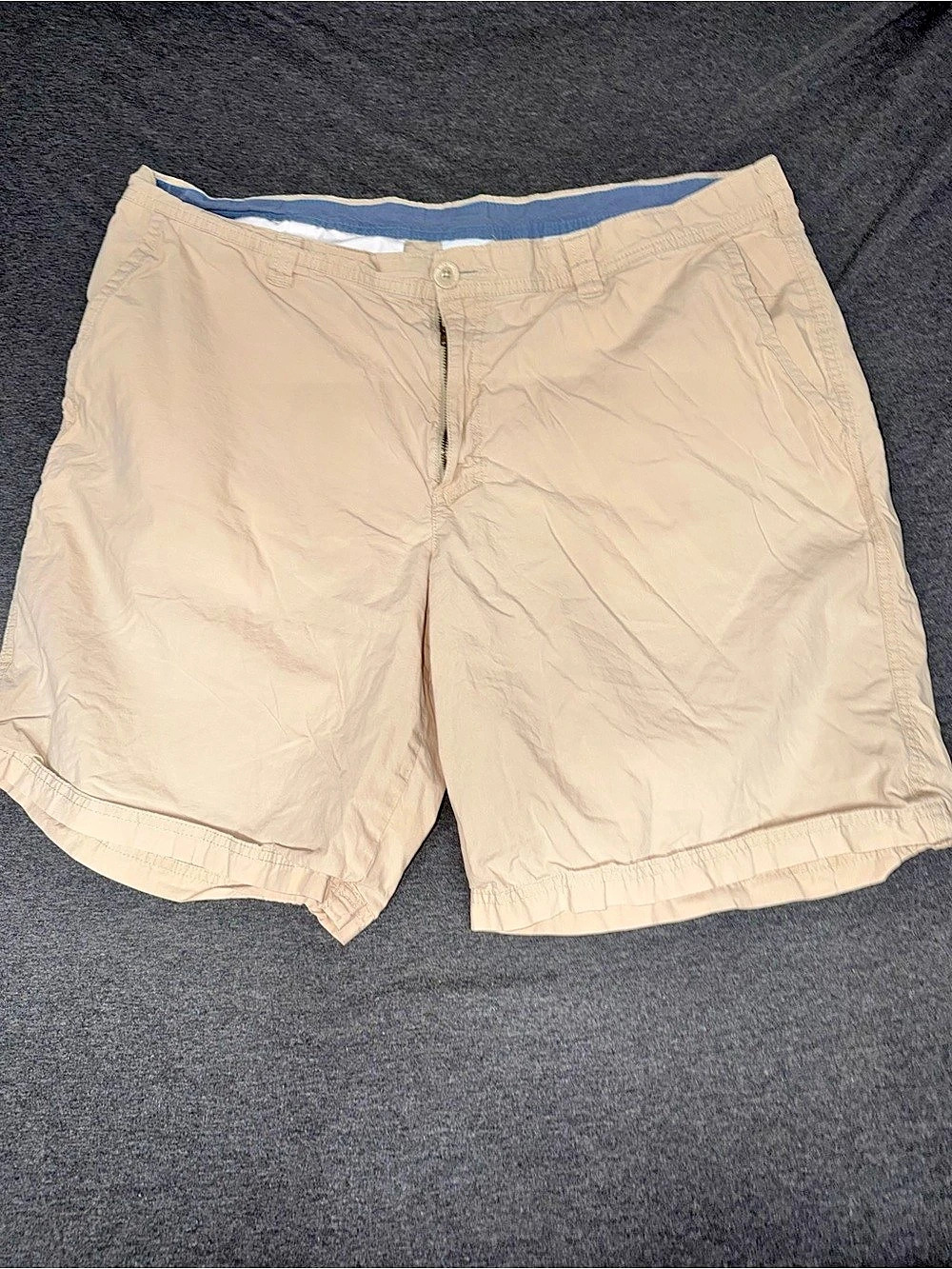 Columbia Men's Flat Front Shorts Beige Waist 40